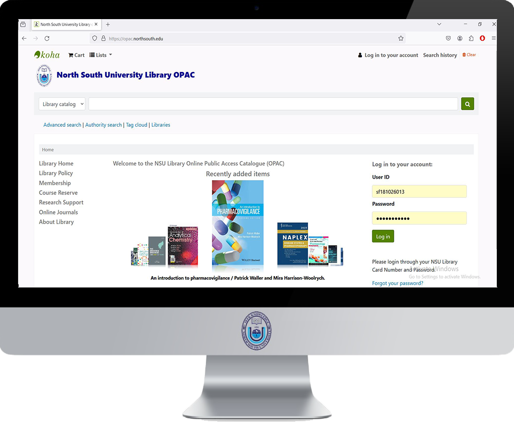 NSU Library OPAC Ebook